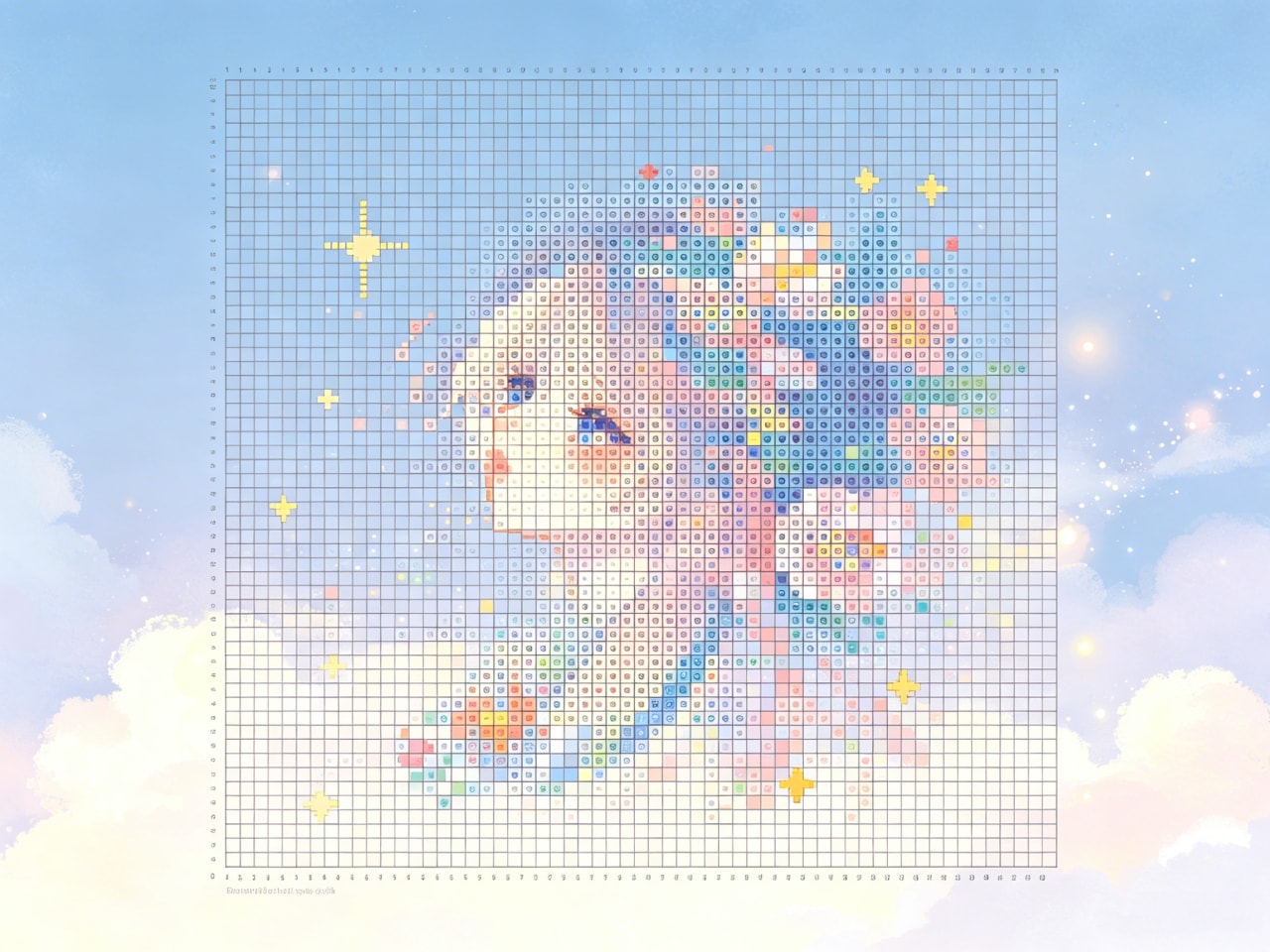 网格藏诗意，拼豆图纸织就像素浪漫